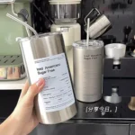 ⁦كوب حراري 600 مل – ستانلس مع قشّة⁩ - الصورة ⁦3⁩