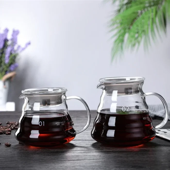 ⁦قارورة قهوة يدوية مع أغطية⁩ - الصورة ⁦2⁩