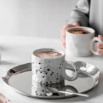 كوب سيراميك أزرق – مقبض حلقي