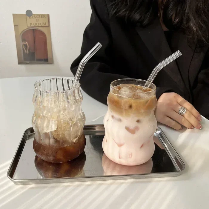 ⁦كوب مشروبات باردة – زجاج شفاف 550 مل⁩ - الصورة ⁦4⁩