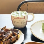 ⁦كوب سيراميك غير منتظم معزز يدويًا، كوب قهوة بنمط الدب اللطيف⁩ - الصورة ⁦2⁩