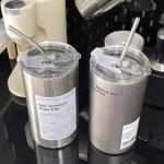 ⁦كوب حراري 600 مل – ستانلس مع قشّة⁩ - الصورة ⁦2⁩